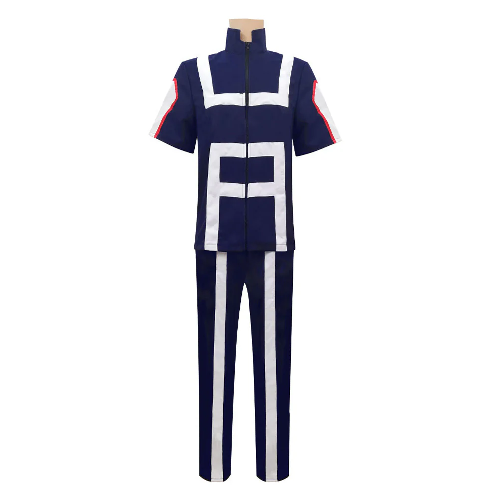Anime My Hero Academia Costume Shinso Hitoshi Training/Gym Cosplay Outfit with Wig - Image 2