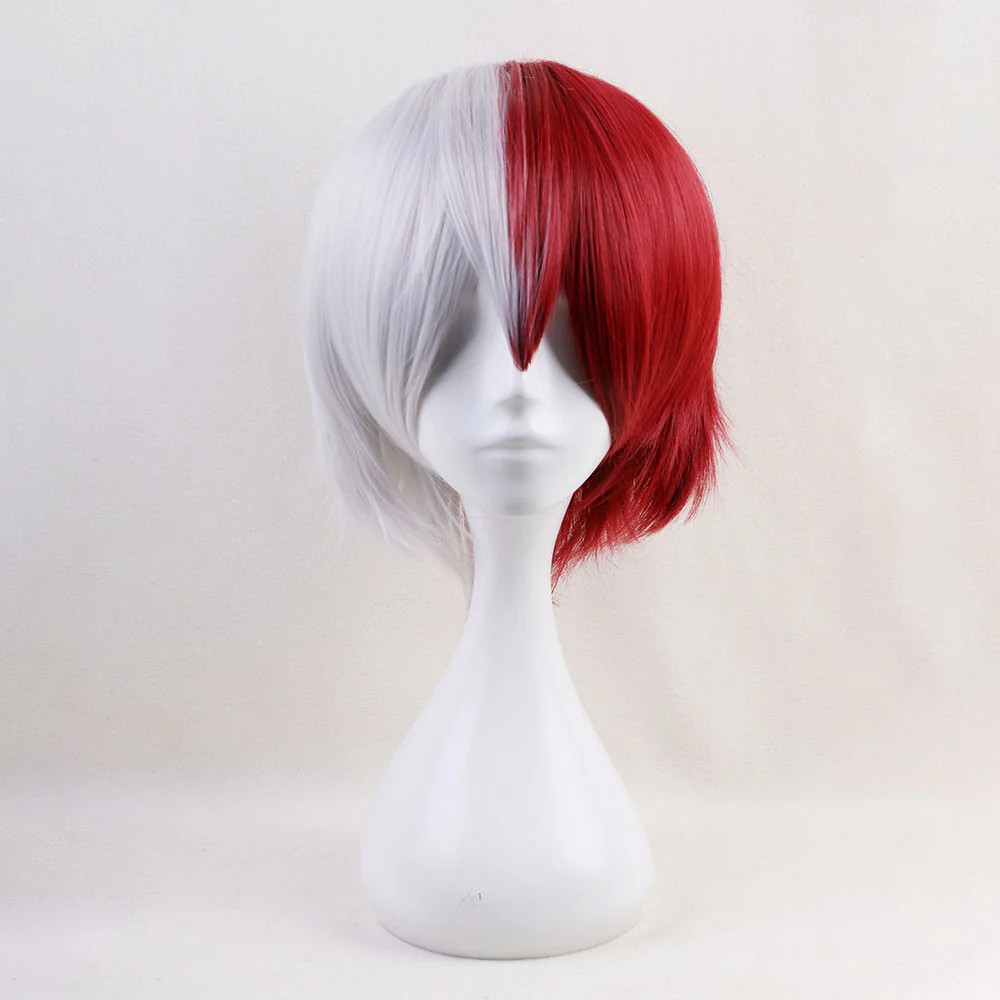 Anime My Hero Academia Costume Todoroki Shoto Training/Gym Cosplay Outfit with Wig - Image 7