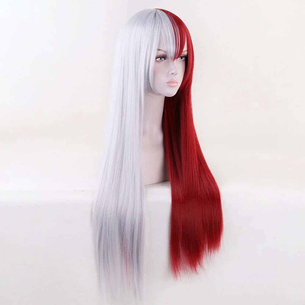 Anime My Hero Academia Female Todoroki Shoto Cosplay Wig Heat Resistant Sythentic Hair - Image 3