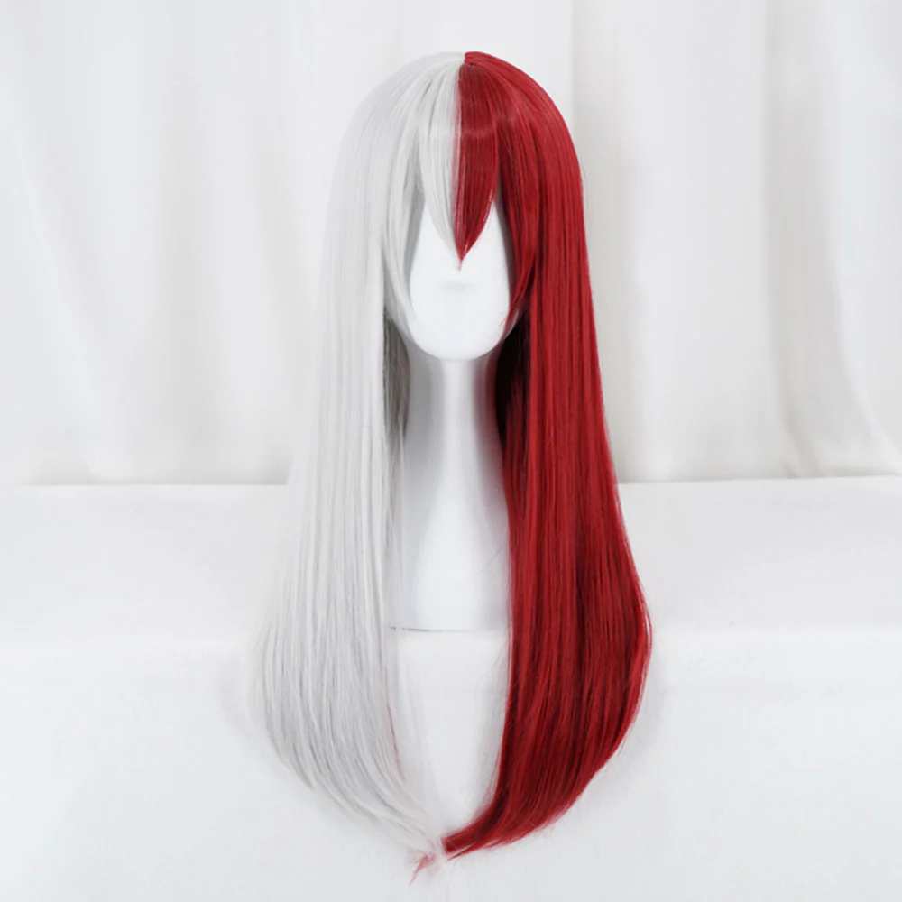 Anime My Hero Academia Todoroki Shoto Girl Cosplay Wig Heat Resistant Sythentic Hair - Image 2