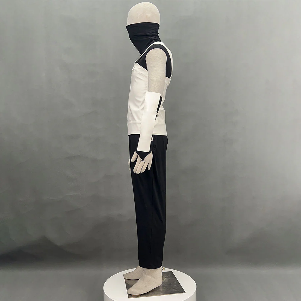 Anime Naruto Costume Hatake Kakashi Anbu Cosplay Mask Shirt White full Outfits with Accessories - Image 5