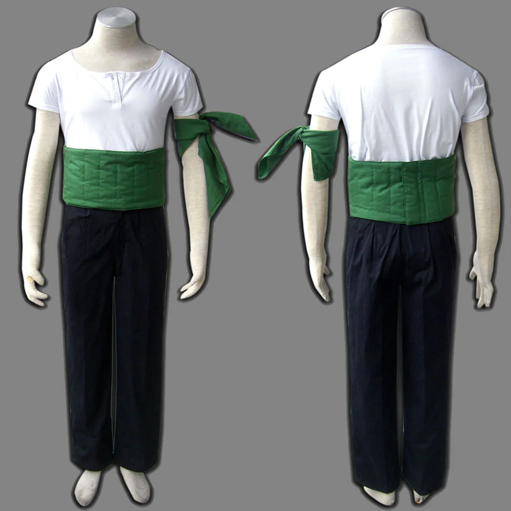 Anime One Piece Costume Roronoa Zoro Cosplay Set For Men and Kids - Image 2