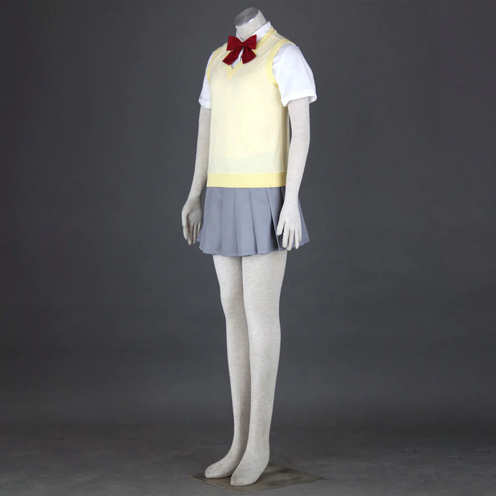 Bleach Costume High School Uniform Cosplay full Outfit with Sweater for Women and Kids - Image 2