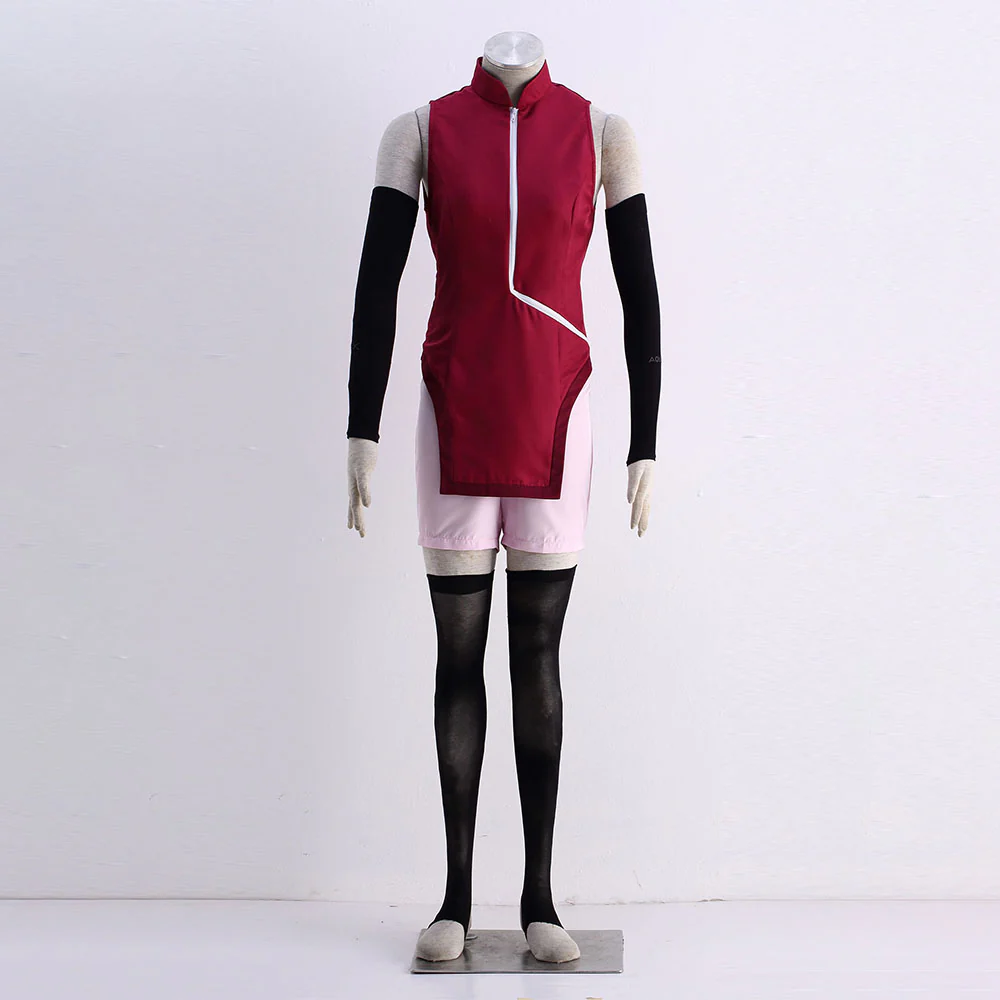 Boruto Costume Uchiha Sarada Cosplay full Outfit for Women and Kids - Image 2