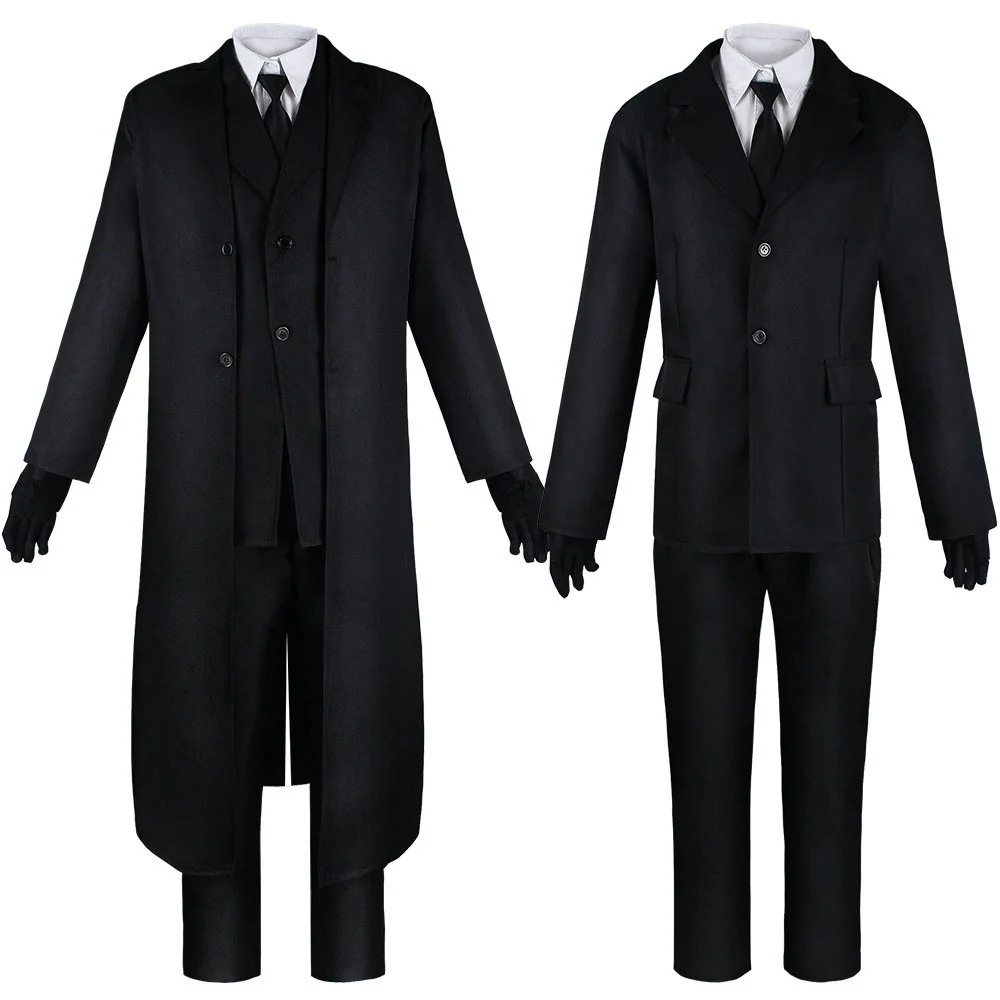 Bungou Stray Dogs Costume Osamu Dazai Cosplay Black Full Outfit with Accessories for Men - Image 3