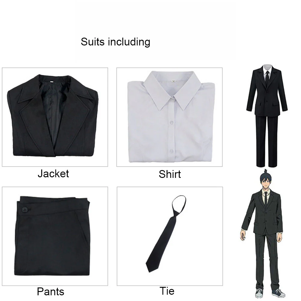 Chainsaw Man Costume Aki Hayakawa Cosplay full Suits Uniform for Men - Image 3