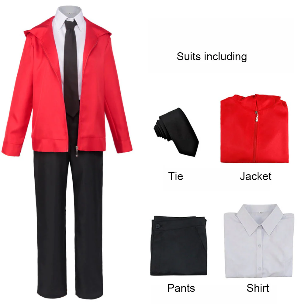 Chainsaw Man Costume Power Cosplay Red full Uniform Suits for Women - Image 5