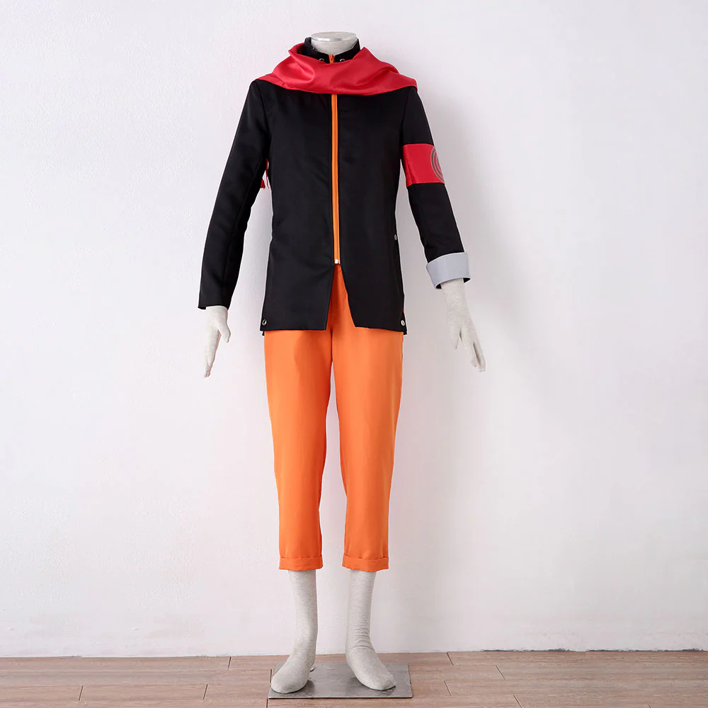 Naruto The Last Costume Naruto Cosplay full Outfit with Scarf for Men and Kids - Image 2