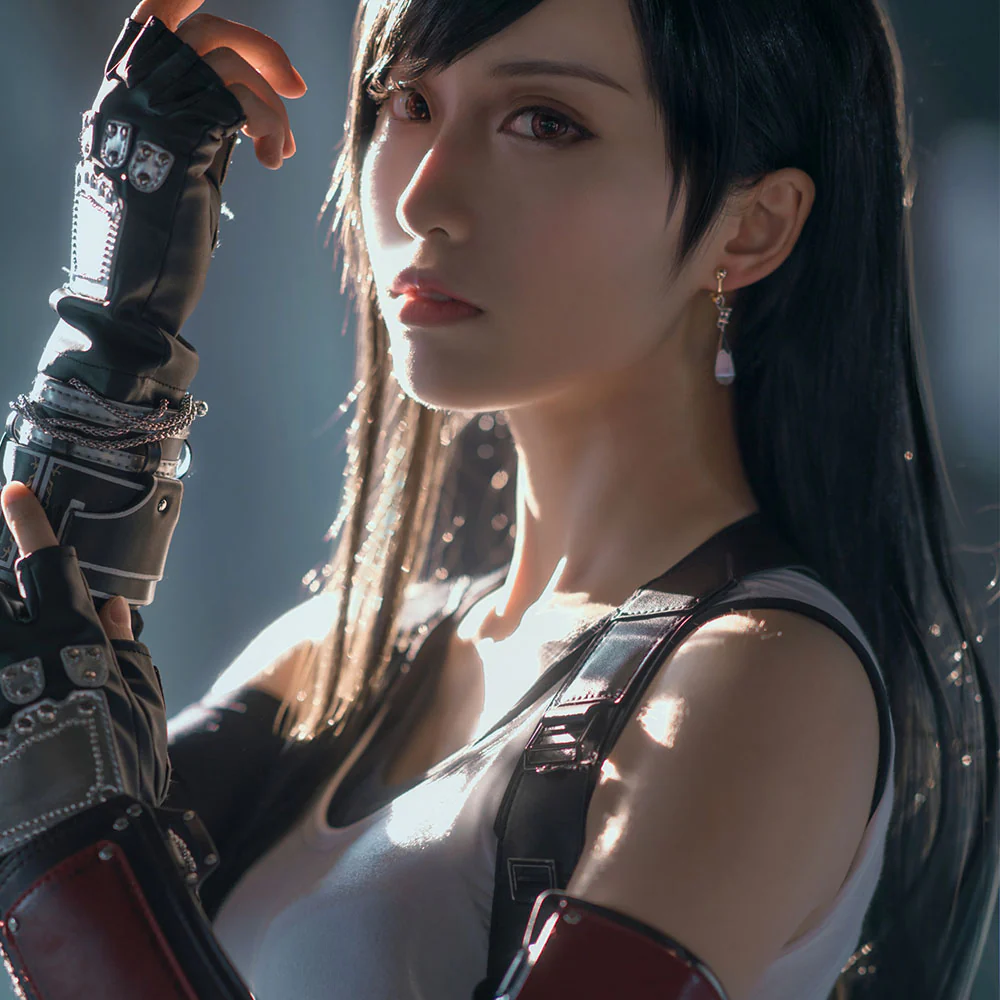 Final Fantasy 7 Costume Tifa Lockhart Cosplay 100% Remastered Full Outfit for Women and Kids - Image 9