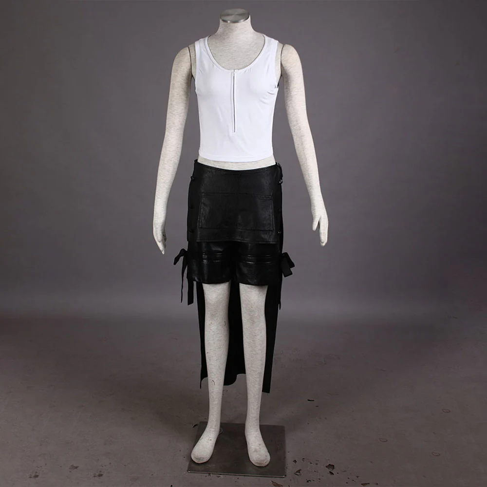 Final Fantasy 7 Costume Tifa Lockhart Cosplay Black Full Outfit for Women and Kids - Image 8