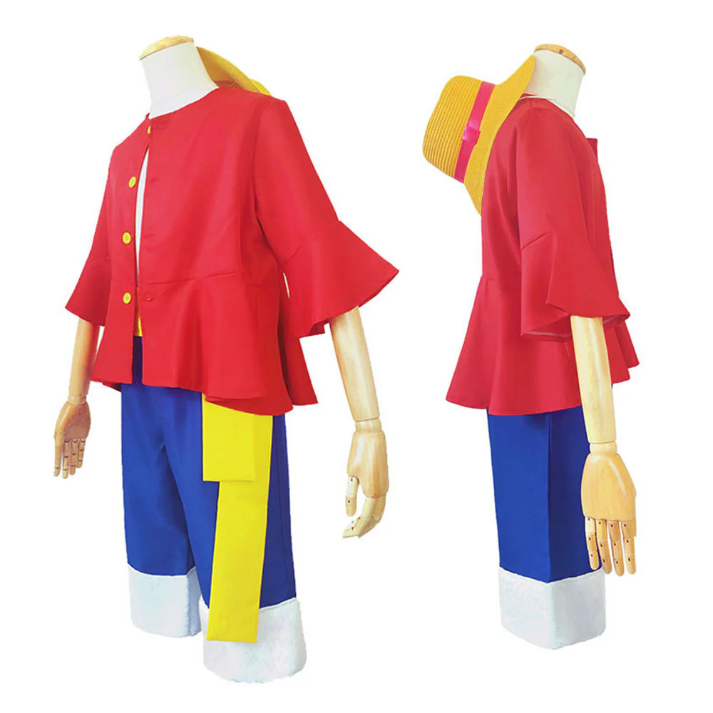For Mens One Pieces Monkey D Luffy Cosplay Set With Hat - Image 4