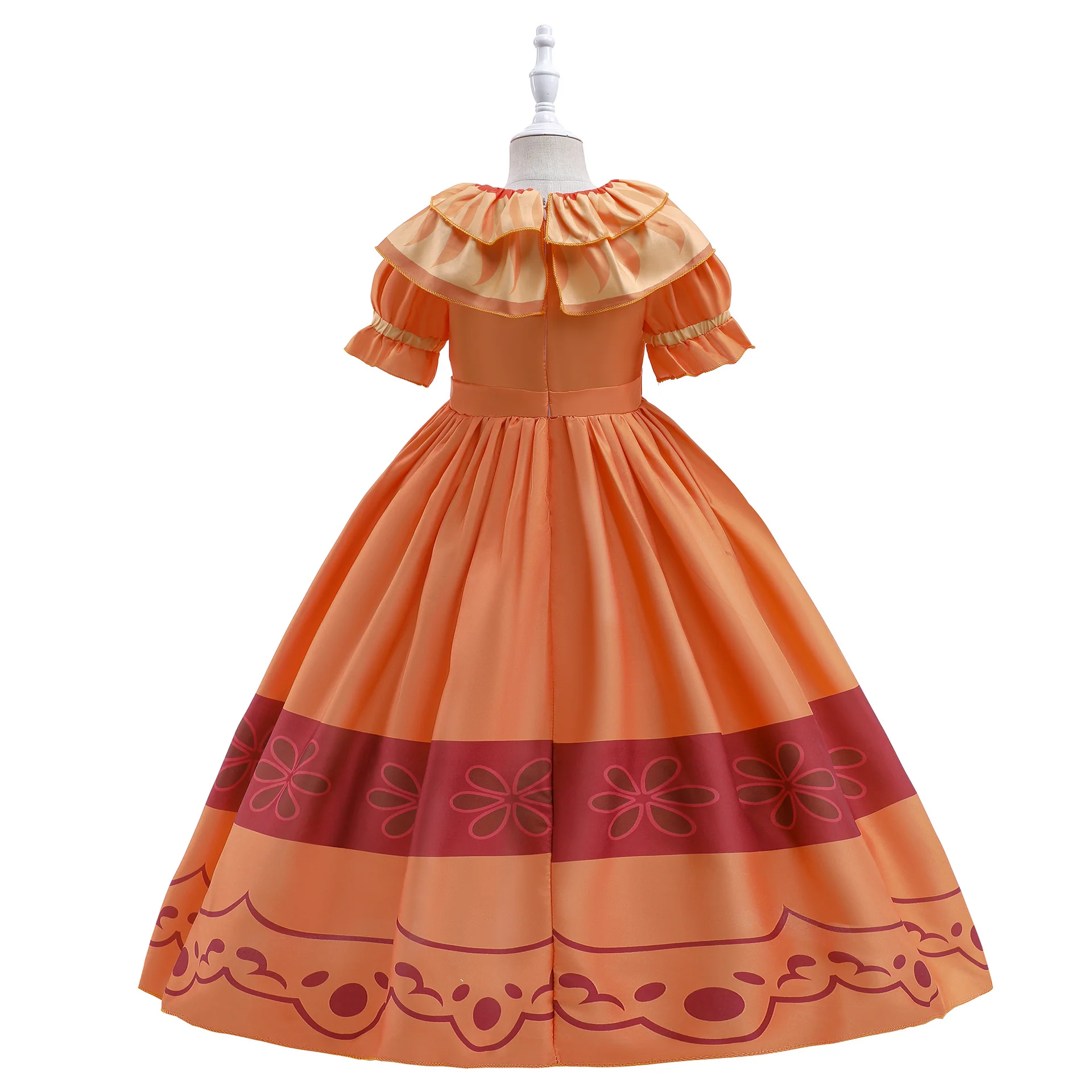 Girls Encanto Pepa Princess Dress Cosplay Muti-Layer Collar Puff Sleeves Fancy Dress - Image 4