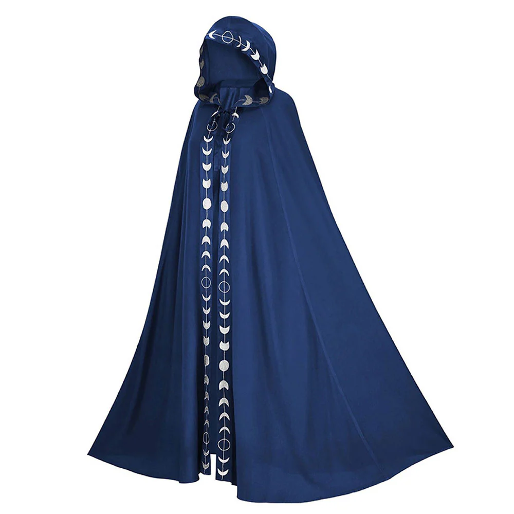 Halloween Cloak Middle Age Renaissance Cosplay Long Hooded Robe Unisex and Kids - Image 2