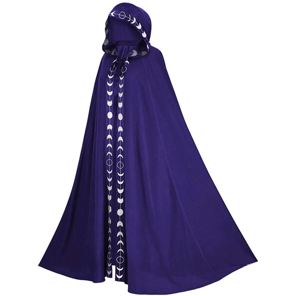 Halloween Cloak Middle Age Renaissance Cosplay Long Hooded Robe Unisex and Kids - Image 5