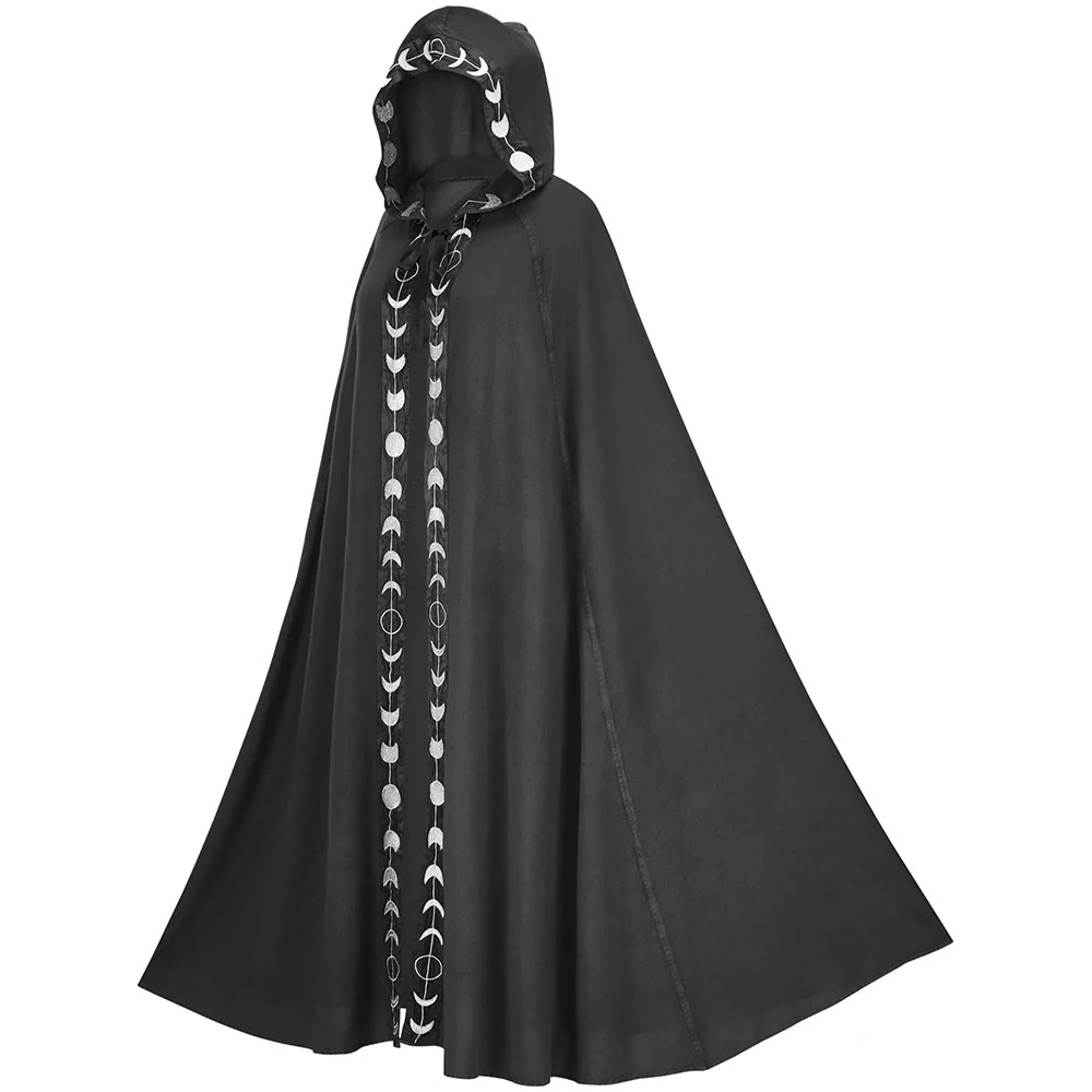 Halloween Cloak Middle Age Renaissance Cosplay Long Hooded Robe Unisex and Kids - Image 6