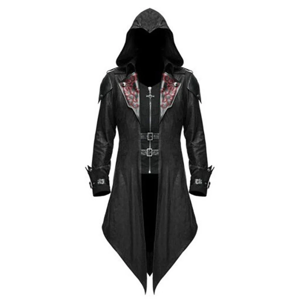 Halloween Costume Coat Middle Age Vintage Steampunk Dark Cosplay Unifrom for Men - Image 5