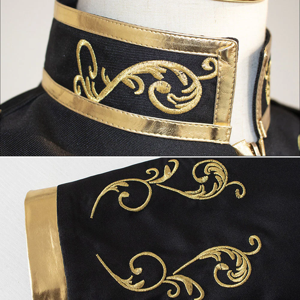 Halloween Costume Jacket Middle Age Prince Golden Edge Stand Collar Unifrom Cosplay for Men - Image 11