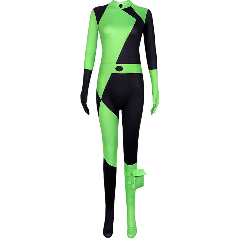 Kim Possible Costume Kim Possible KP Cosplay Jumpsuit for Women and Kids - Image 3