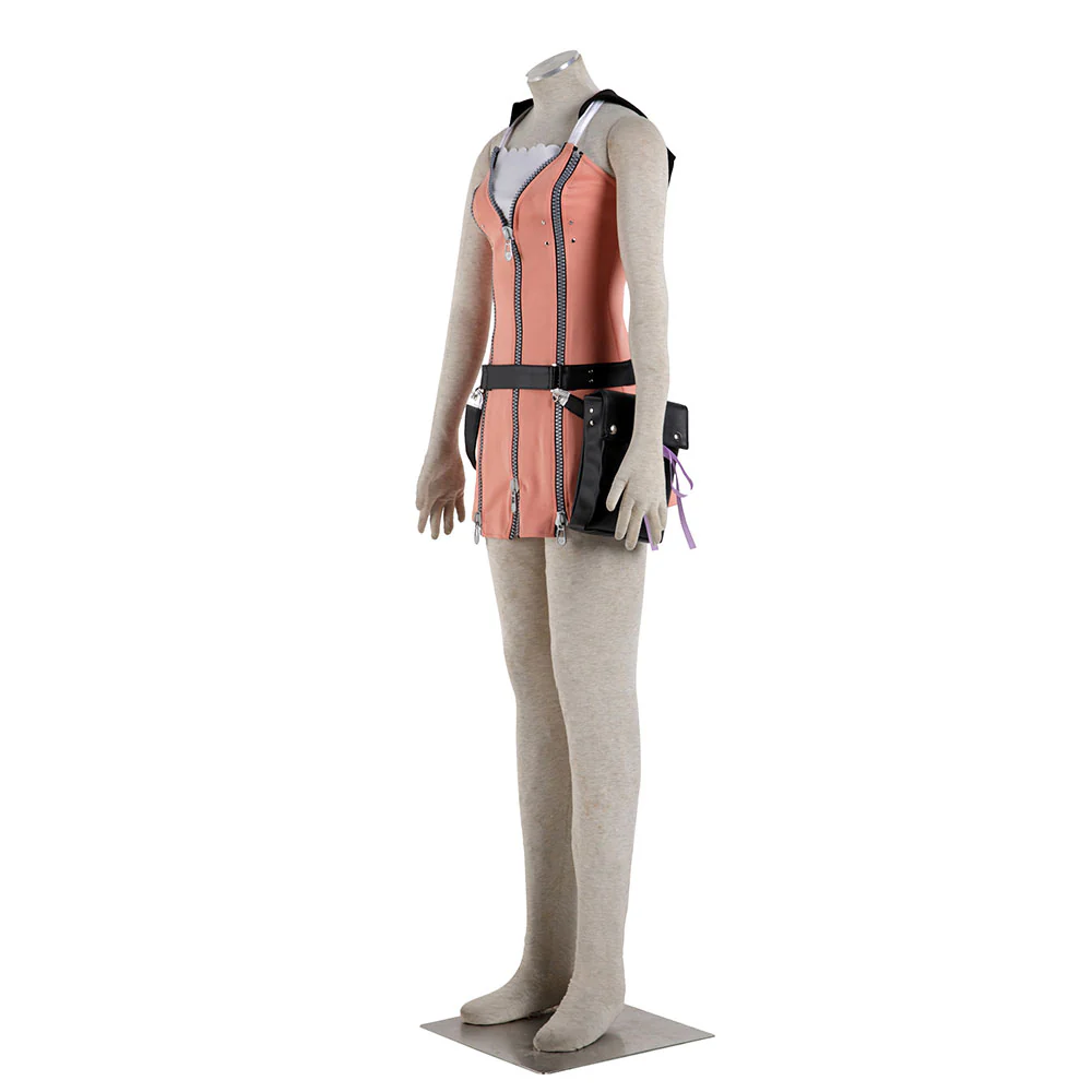 Kingdom Hearts Costume Kairi Cosplay full Outfit with Waist Bag for Women and Kids - Image 3