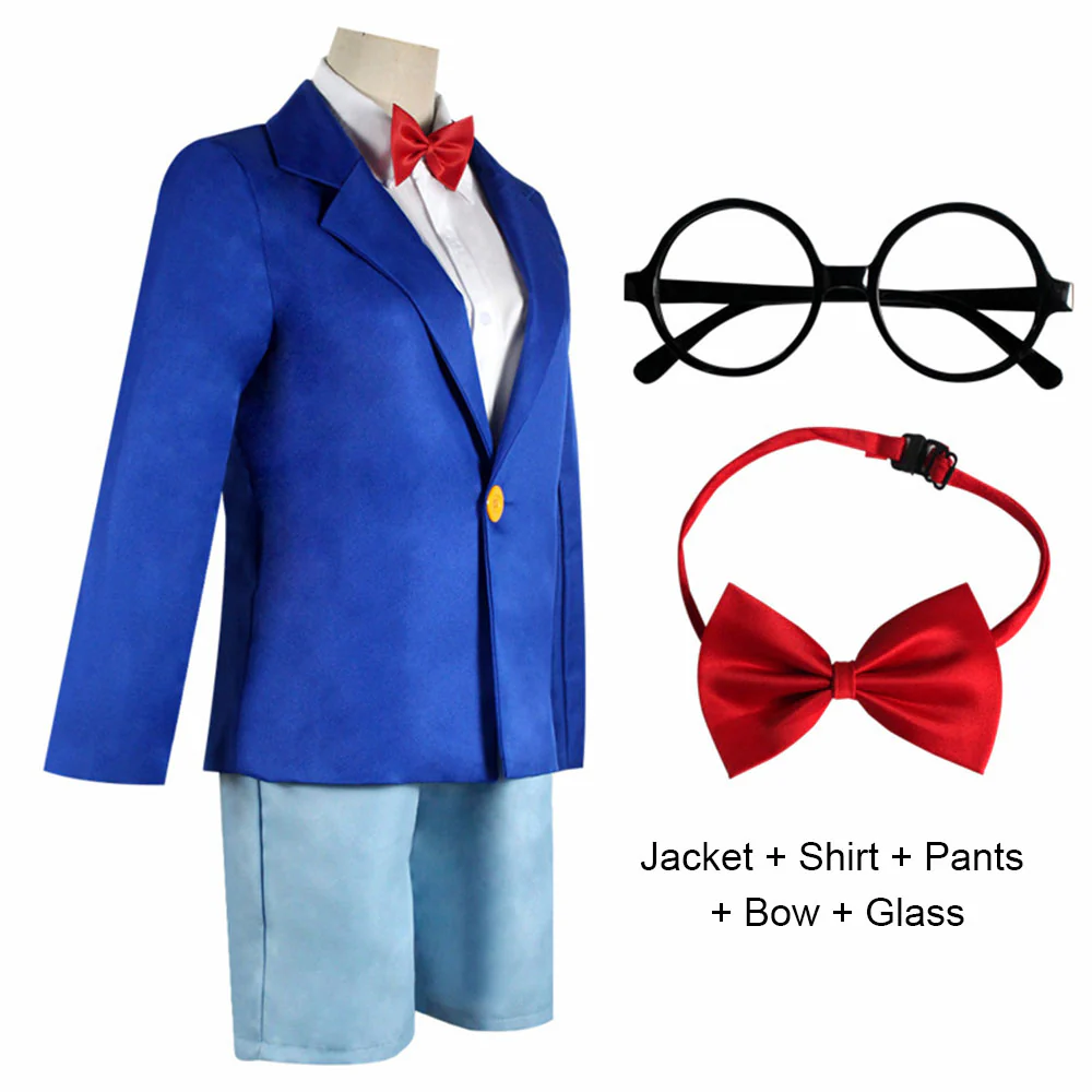 Men and Kids Detective Conan Costume Jimmy Kudo Cosplay full Outfit - Image 5