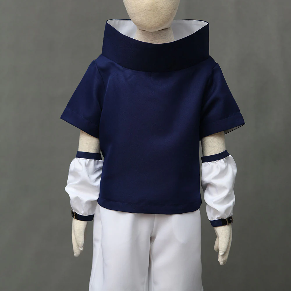 Men and Kids Naruto Costume Childhood Uchiha Sasuke Cosplay full Outfit - Image 6