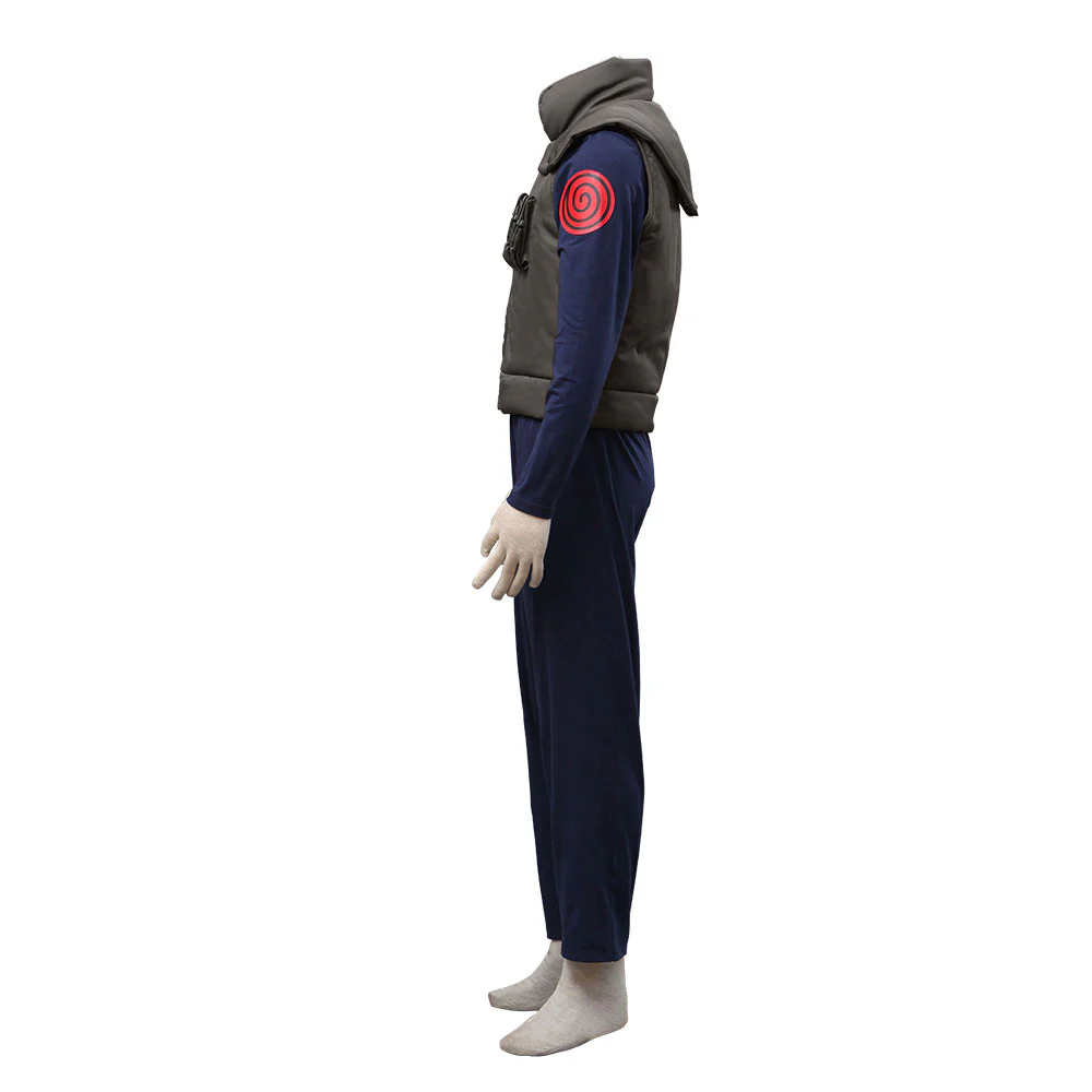 Men and Kids Naruto Costume Konoha Ninja Village Jonin Uniform Kakashi Cosplay Uniform - Image 3