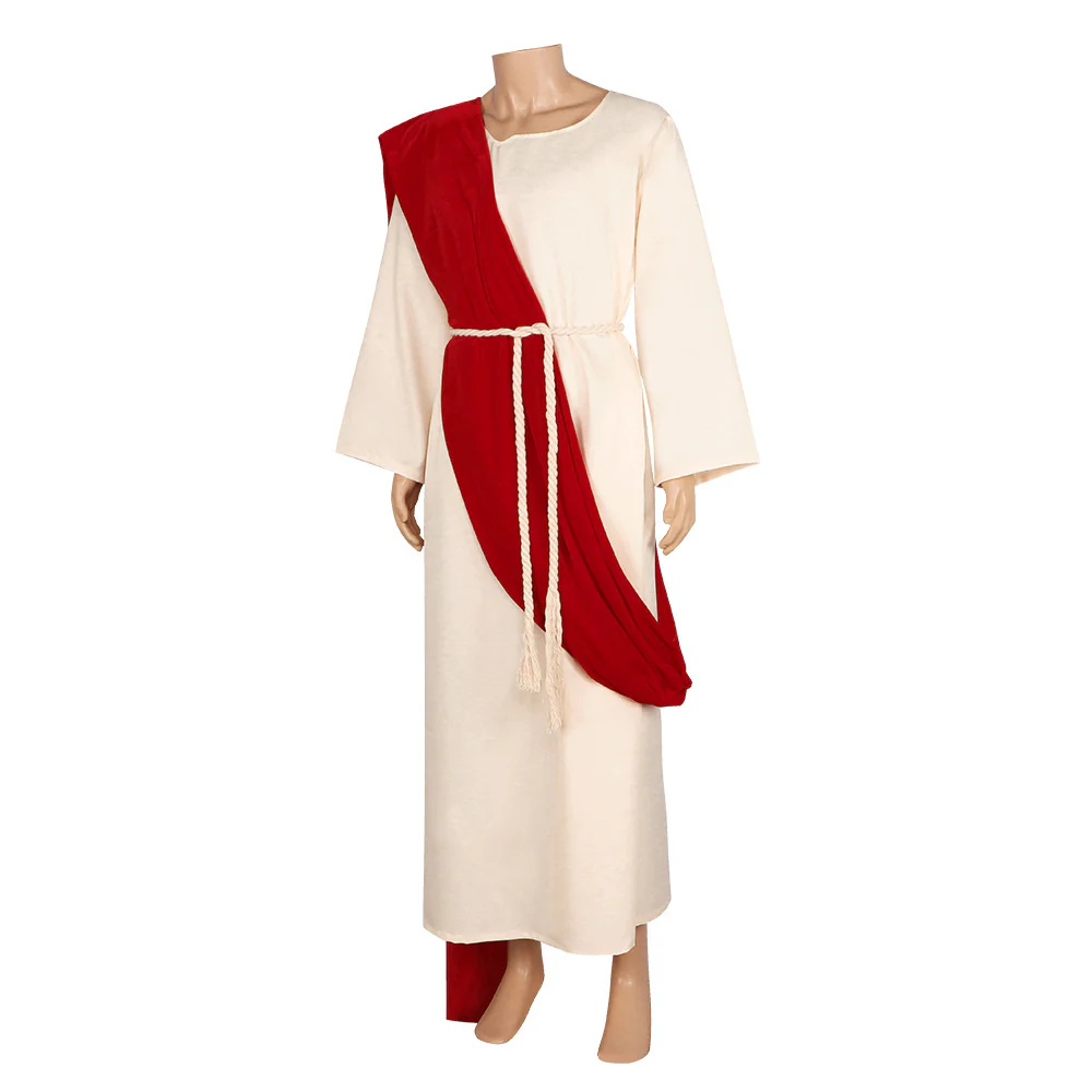 Middle Ages Missionary Preacher Costume Ancient Rome Greece King Cosplay Full Set - Image 3
