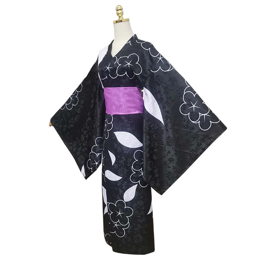 My Dress-up Darling Costume Kitagawa Marin Black Kimono Cosplay for Women - Image 5