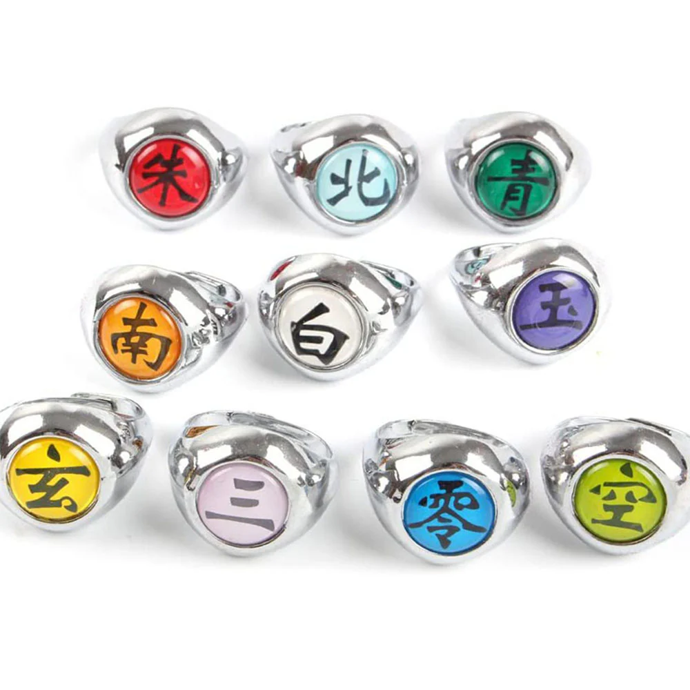 Naruto Costume Accessories 10 Akatsuki Members Cosplay Rings with Box Itachi Obito Cosplay - Image 4