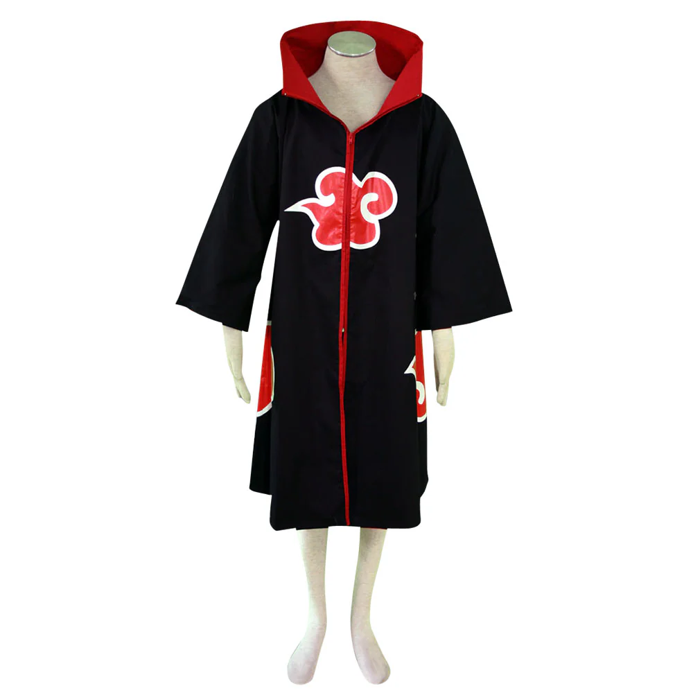 Naruto Costume Akatsuki Embroidered Cloak Itachi Obito Robe for Men and Kids - Image 2