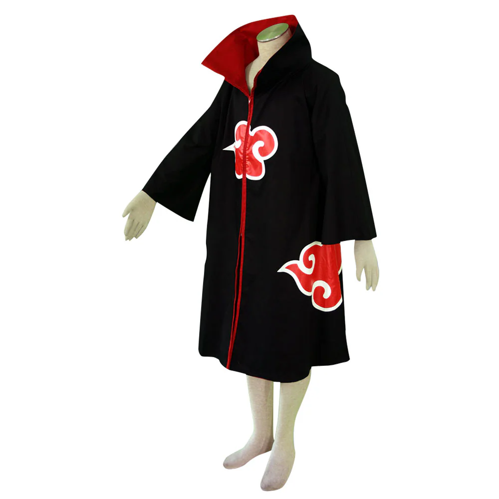 Naruto Costume Akatsuki Embroidered Cloak Itachi Obito Robe for Men and Kids - Image 3