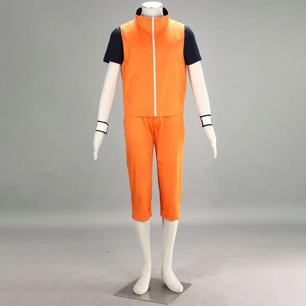 Naruto Costume Find the Four-Leaf Red Clover Naruto Orange Cosplay full Outfit for Men and Kids - Image 2