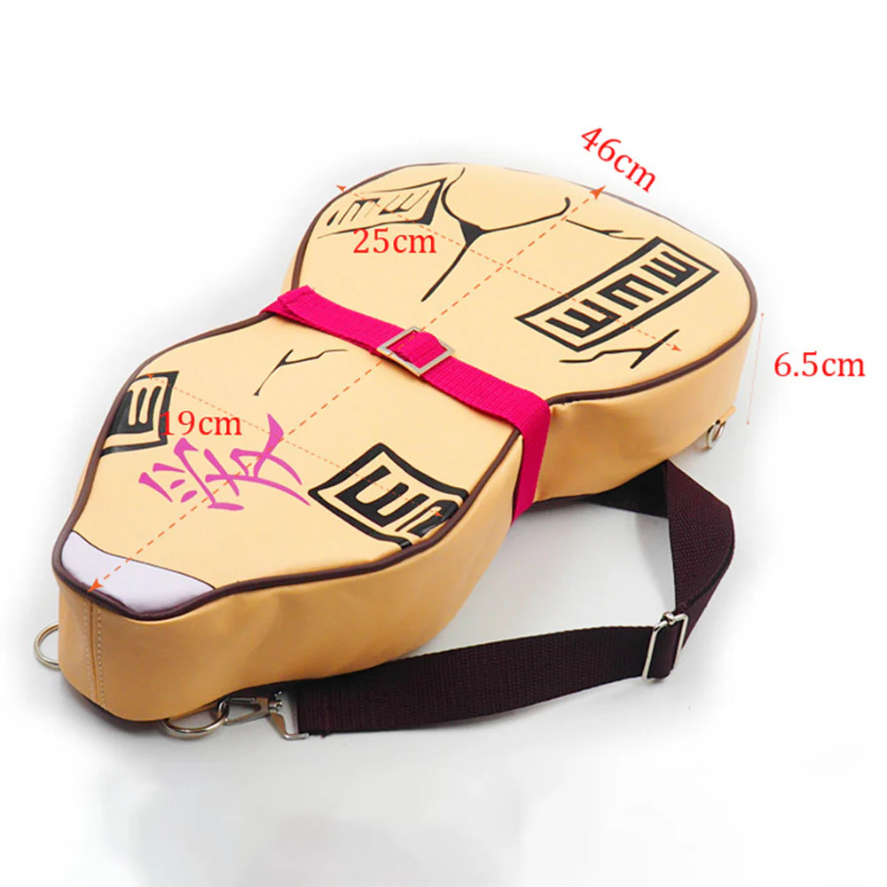 Naruto costume Gaara Cosplay Gourd Backpack PU Leather - Image 6