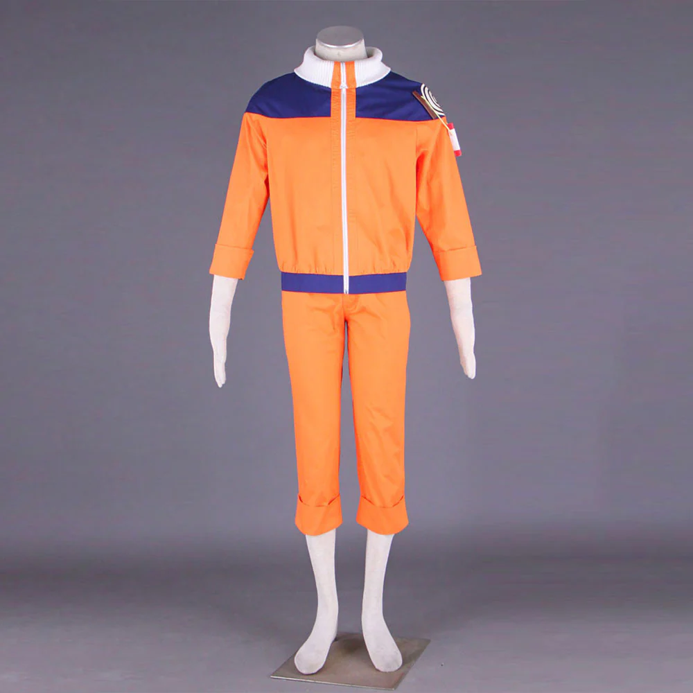 Naruto Costume Naruto Childhood Orange Cosplay full Outfit for Men and Kids - Image 2