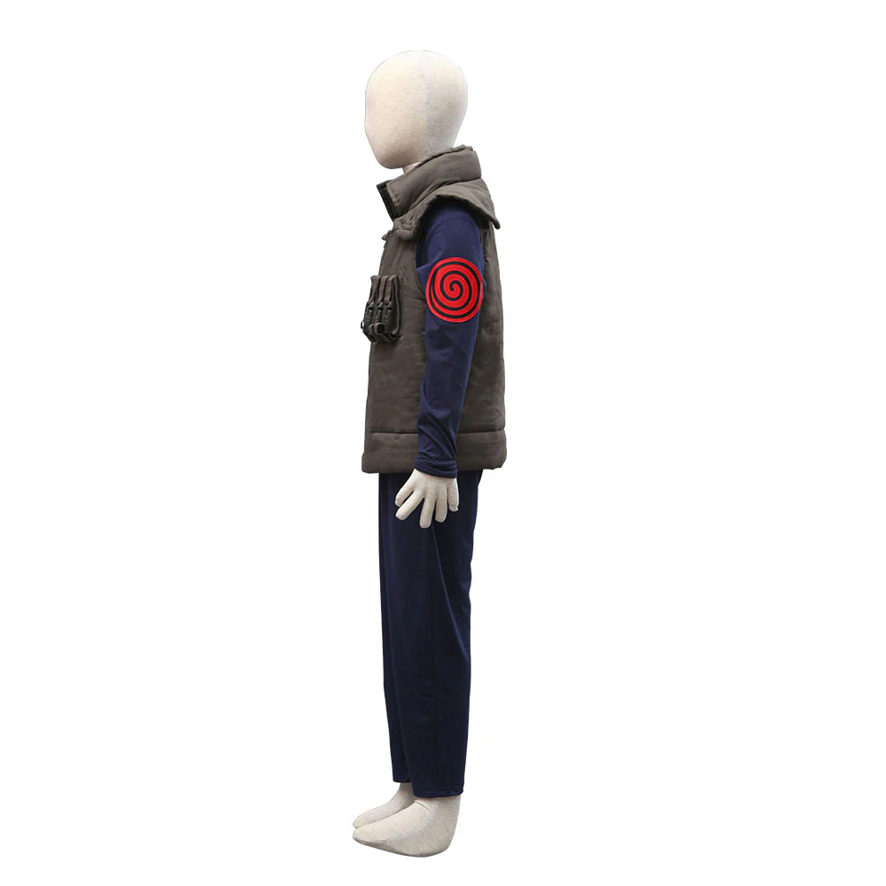 Naruto Costume Konoha Ninja Village Jonin Uniform Kakashi Cosplay Uniform for Men and Kids - Image 5