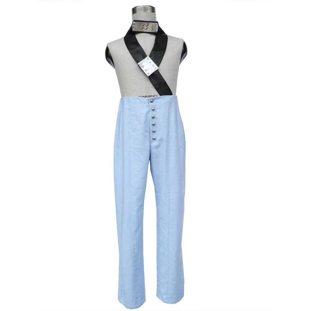 Naruto Costume Momochi Zabuza Shirtless Cosplay full Outfit With Shoes for Men and Kids - Image 2