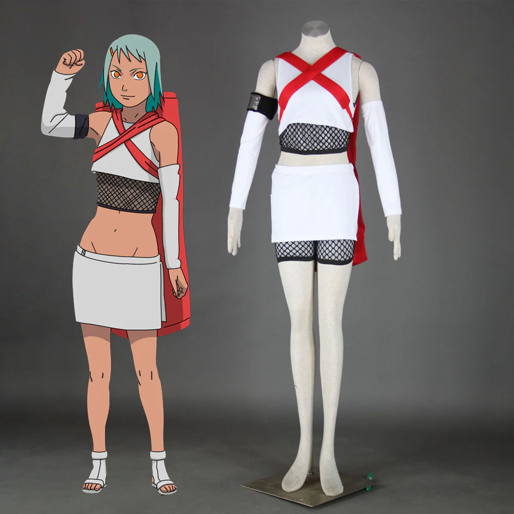 Naruto Costume Nanabi Chomei Fuu Cosplay full Outfit with Shoes for Women and Kids