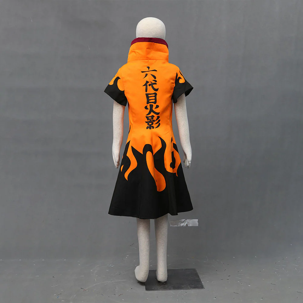 Naruto Costume Uzumake Naruto Sixth Hokage Cosplay Cloak For Men and Kids - Image 3