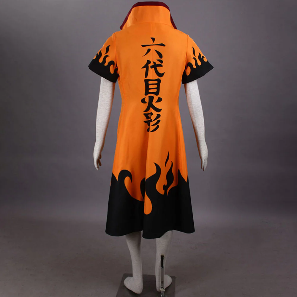 Naruto Costume Uzumake Naruto Sixth Hokage Cosplay Cloak For Men and Kids - Image 6