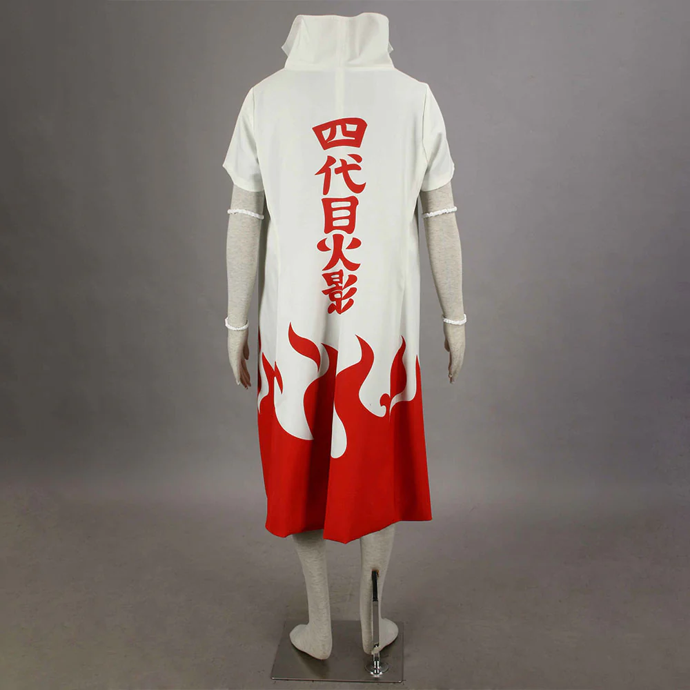 Naruto Shippuden Costume 4th Hokage Minato Cosplay Coat with Headband for Men and Kids - Image 4