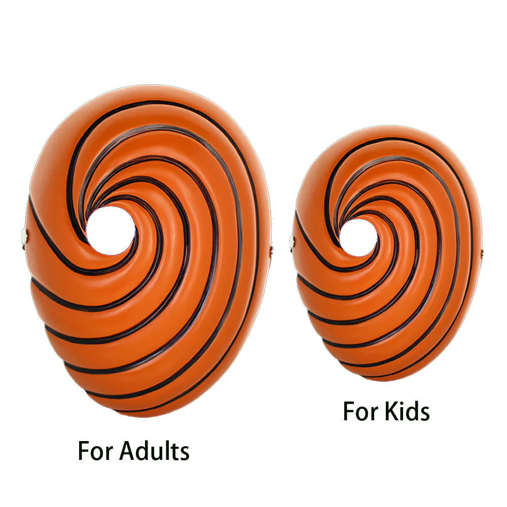 Naruto Shippuden Costume Akatsuki Obito Tobi Cosplay Mask for Adults and Kids - Image 2