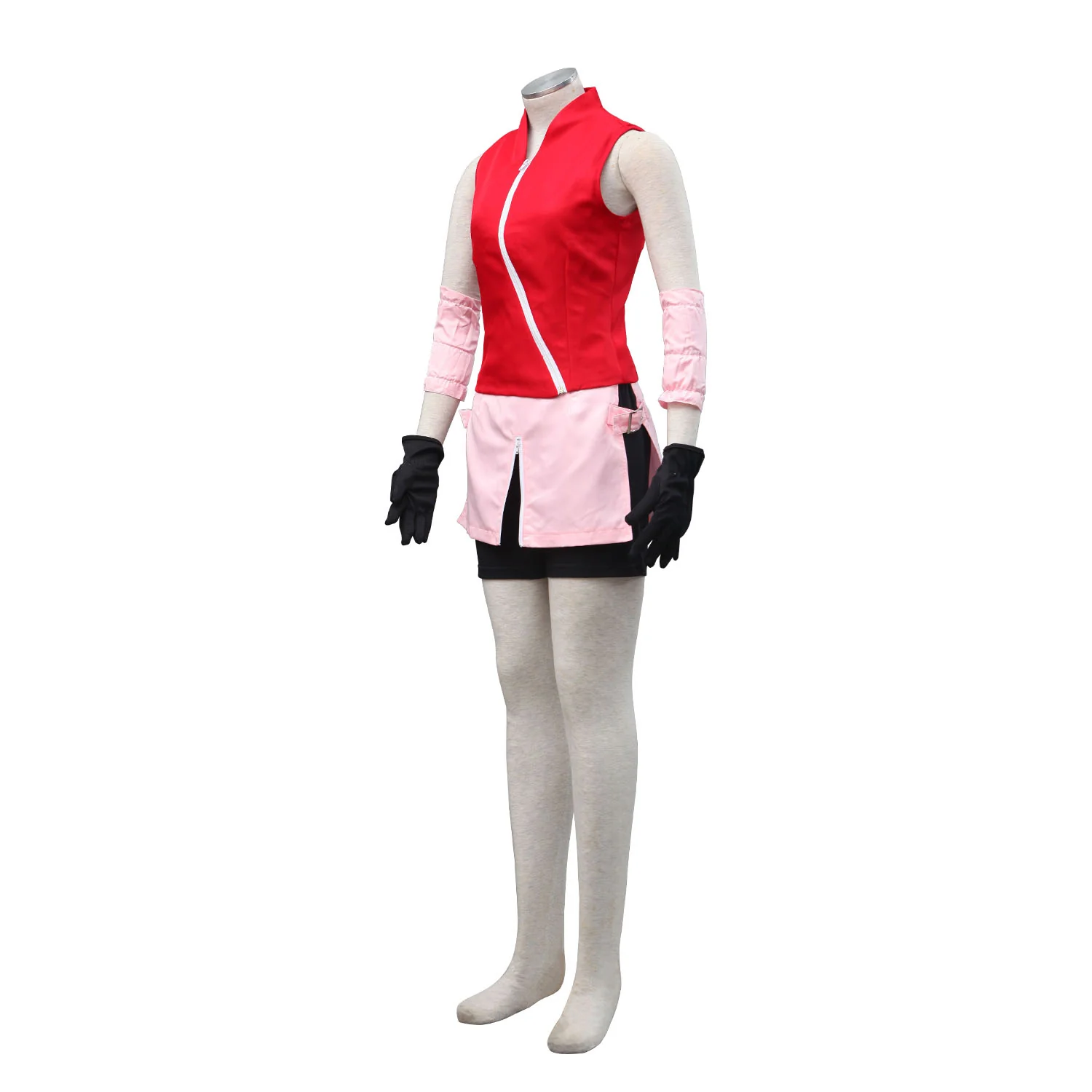 Naruto Shippuden Costume Haruno Sakura Cosplay full Outfit for Women and Kids - Image 3