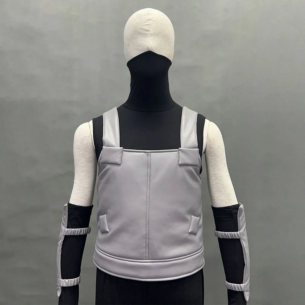 Naruto Shippuden Costume Hatake Kakashi Anbu Cosplay Mask Shirt Gray full Outfits with Accessories - Image 6