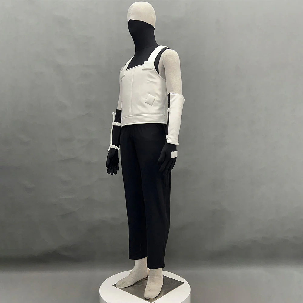 Naruto Shippuden Costume Hatake Kakashi Anbu Cosplay Mask Shirt White full Outfits with Accessories - Image 3