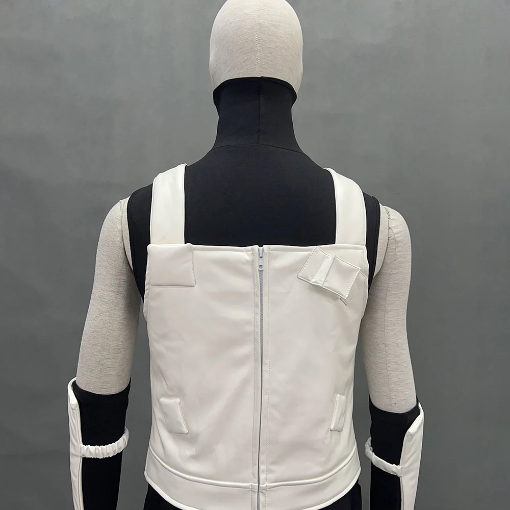 Naruto Shippuden Costume Hatake Kakashi Anbu Cosplay Mask Shirt White full Outfits with Accessories - Image 7