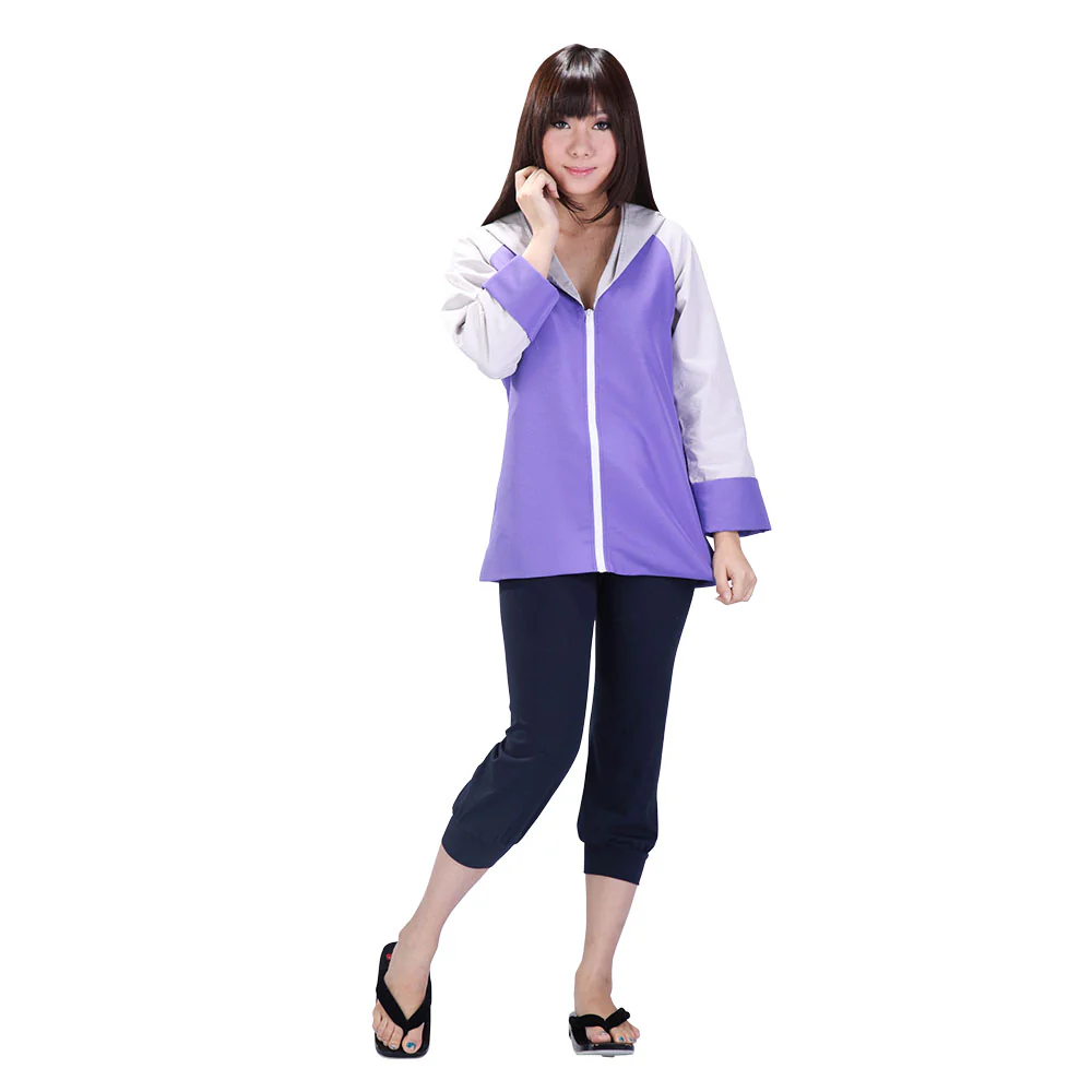 Naruto Shippuden Costume Hyuuga Hinata Cosplay full Outfit for Women and Kids - Image 7