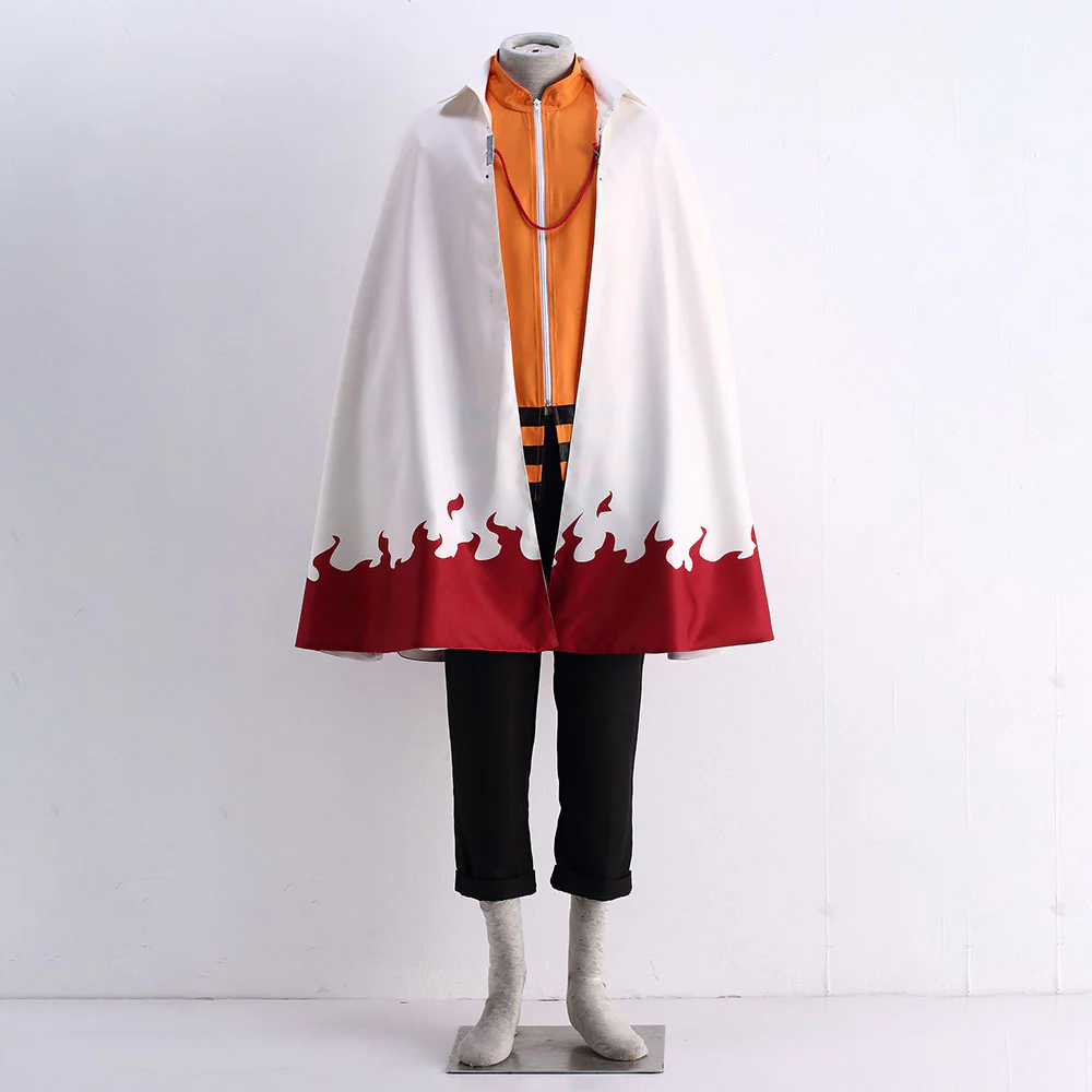 Naruto Shippuden Costume Naruto 7th Hokage Cosplay Cloak for Men and Kids - Image 2