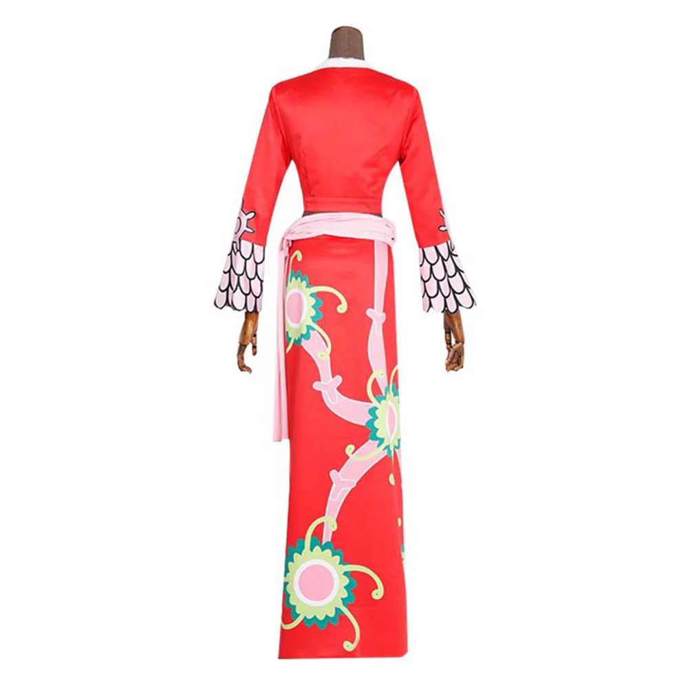 One Piece Costumes Boa Hancock Cosplay Dress Full Outfit with Snake Earrings for Women - Image 3