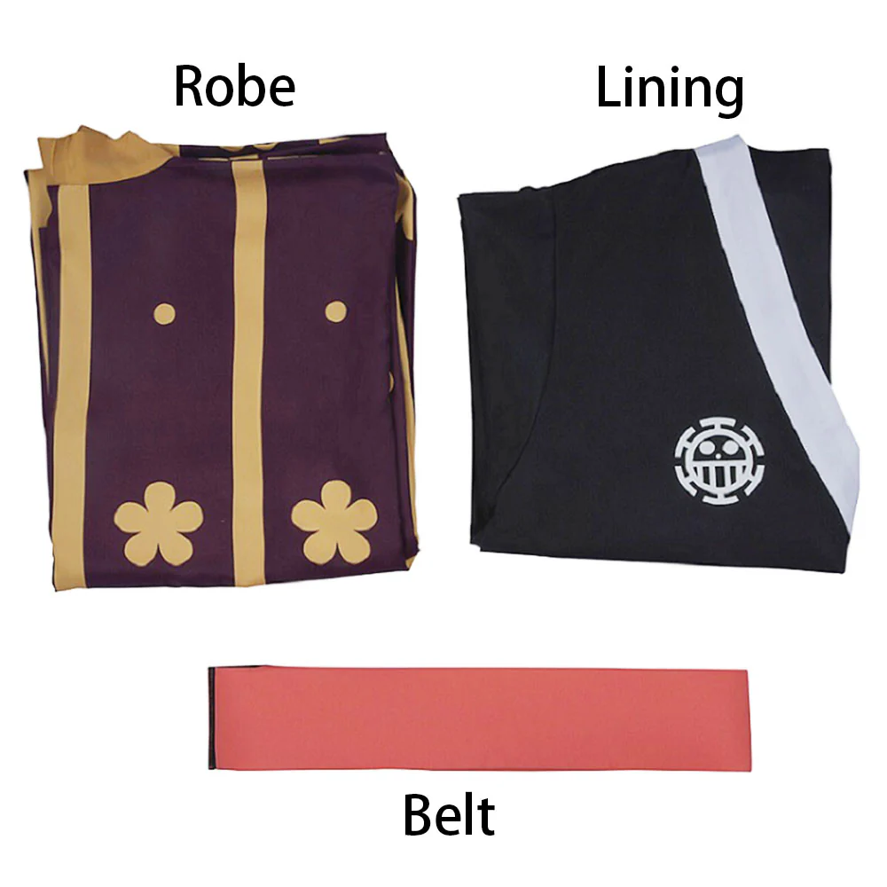 One Piece Wano Country Costumes Trafalgar Law Wanokuni Cosplay Kimono Set For Men - Image 8