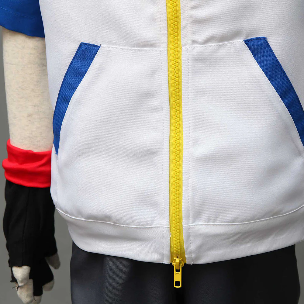 Pokemon Monster Costume Ash Ketchum Cosplay Hoodie full Set with Accessories for Men and Kids - Image 9